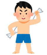 乾布摩擦のイラスト