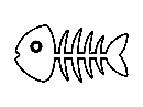 魚の骨のイラスト