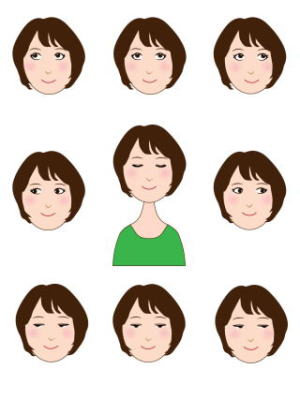 目玉体操のイラスト